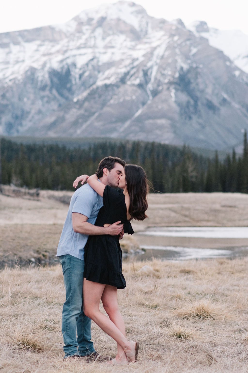 Unforgettable destination engagement session in the beautiful Canadian Rockies photographed by Toronto wedding photographers, Ugo Photography