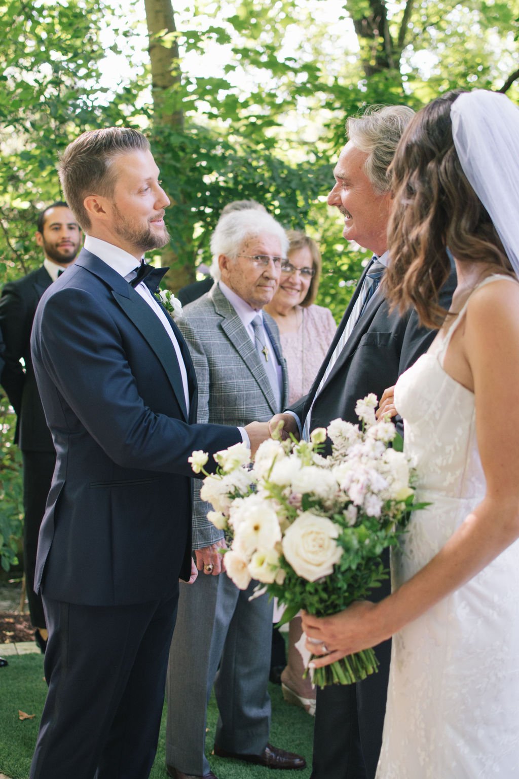 Modern Romance Meets Timeless Black Tie Style For Couple's Summer Wedding at Ancaster Mill