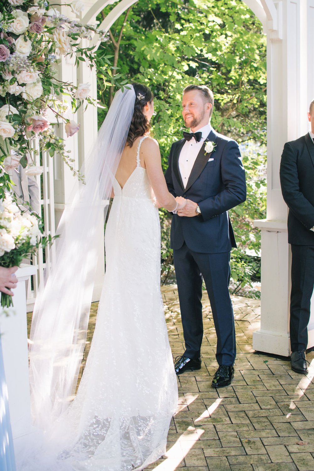 Modern Romance Meets Timeless Black Tie Style For Couple's Summer Wedding at Ancaster Mill