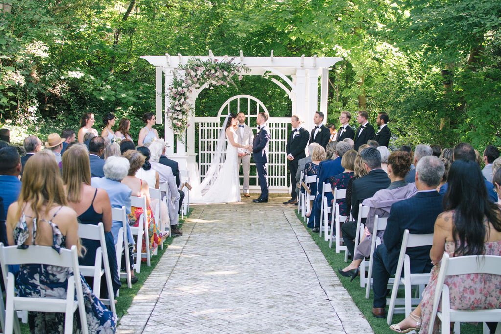 Modern Romance Meets Timeless Black Tie Style For Couple's Summer Wedding at Ancaster Mill