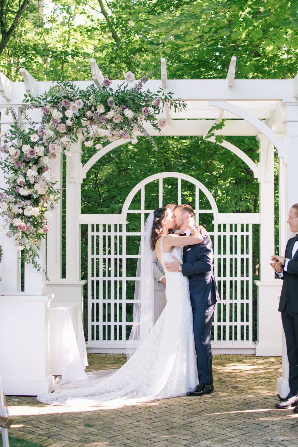 Modern Romance Meets Timeless Black Tie Style For Couple's Summer Wedding at Ancaster Mill