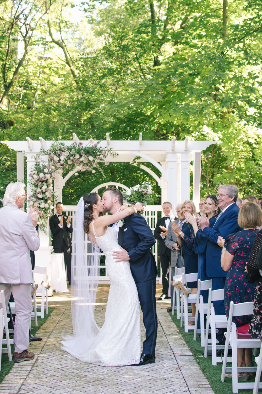 Modern Romance Meets Timeless Black Tie Style For Couple's Summer Wedding at Ancaster Mill