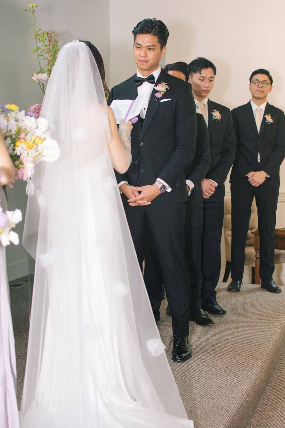 Joyful wedding ceremony at the Doctor's House for university sweethearts