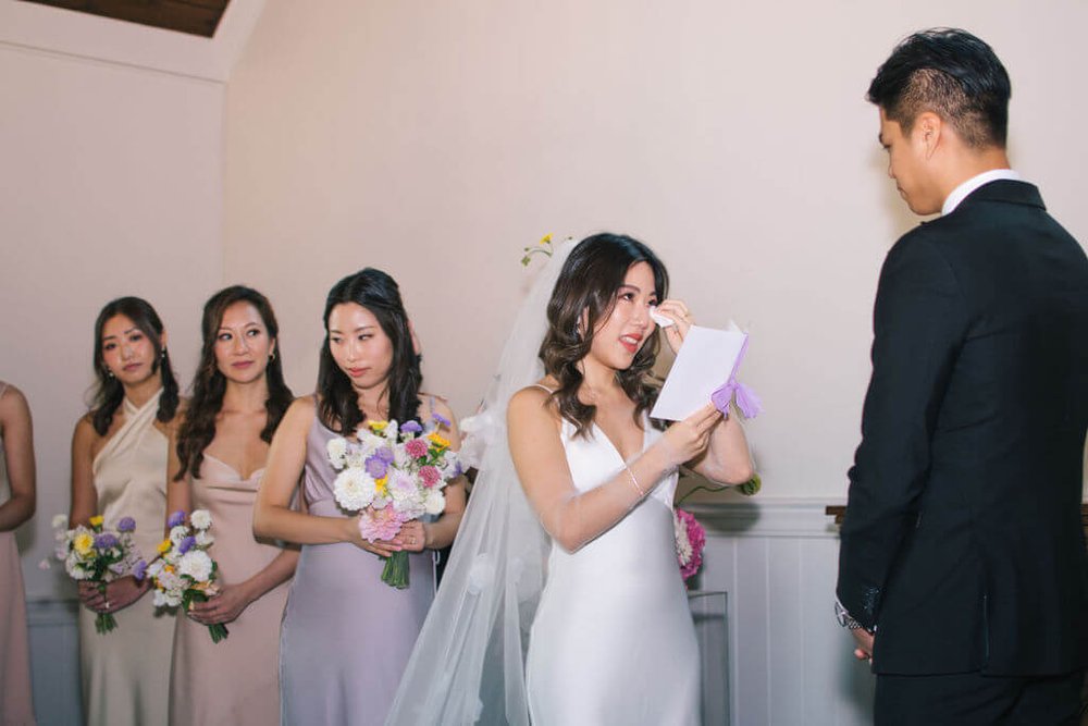 Sentimental wedding vows at The Doctor's House