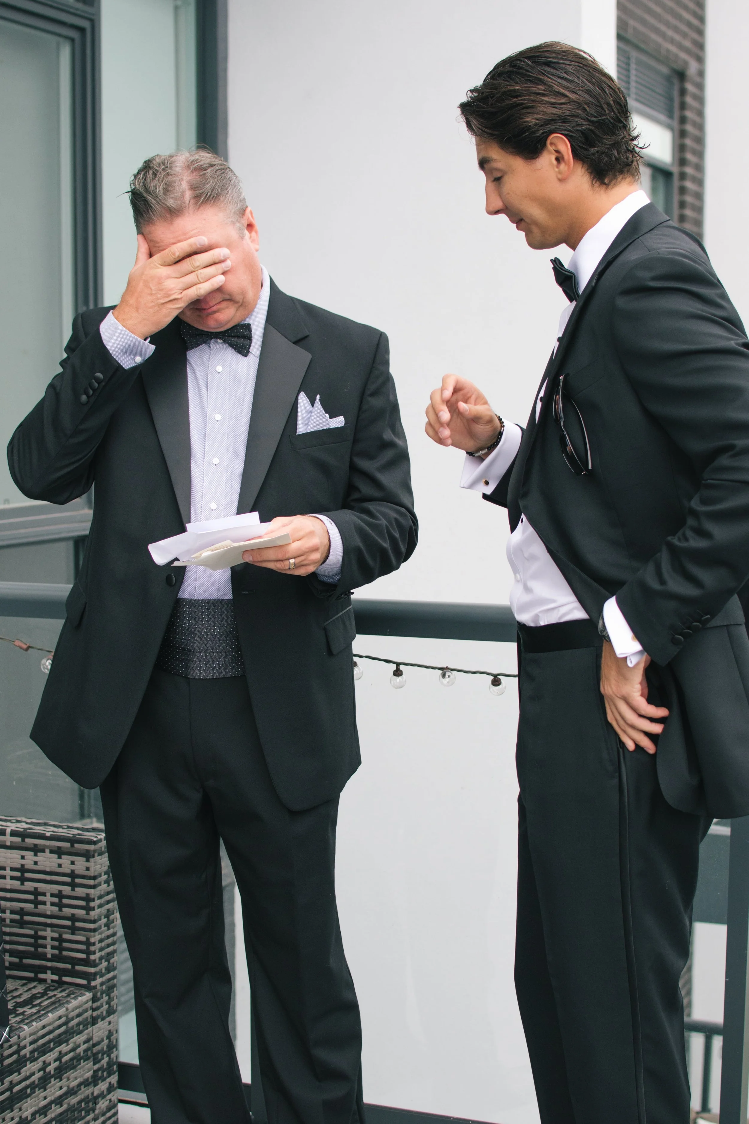 Modern black and white wedding at Three Feathers Terrace