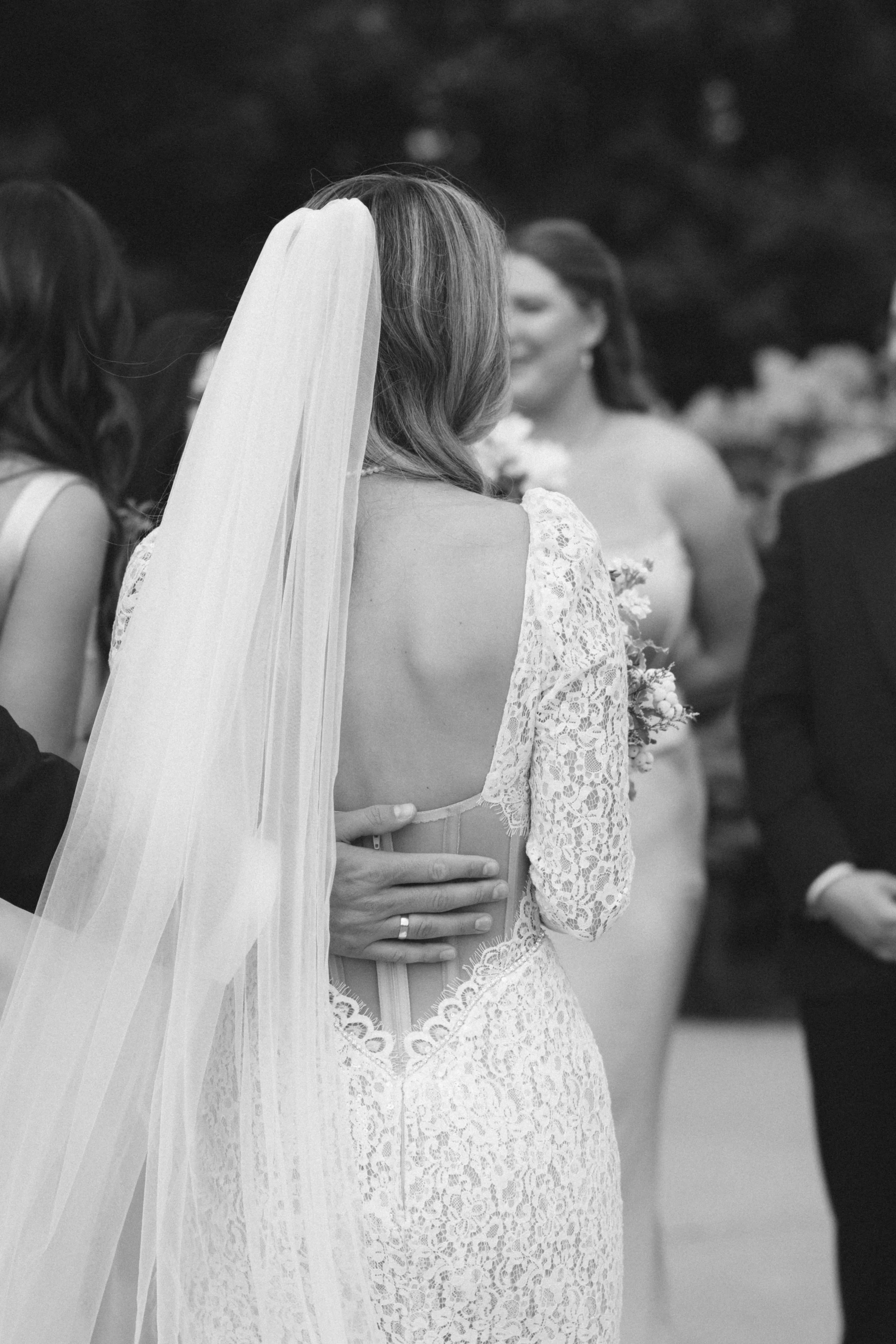 Modern black and white wedding at Three Feathers Terrace