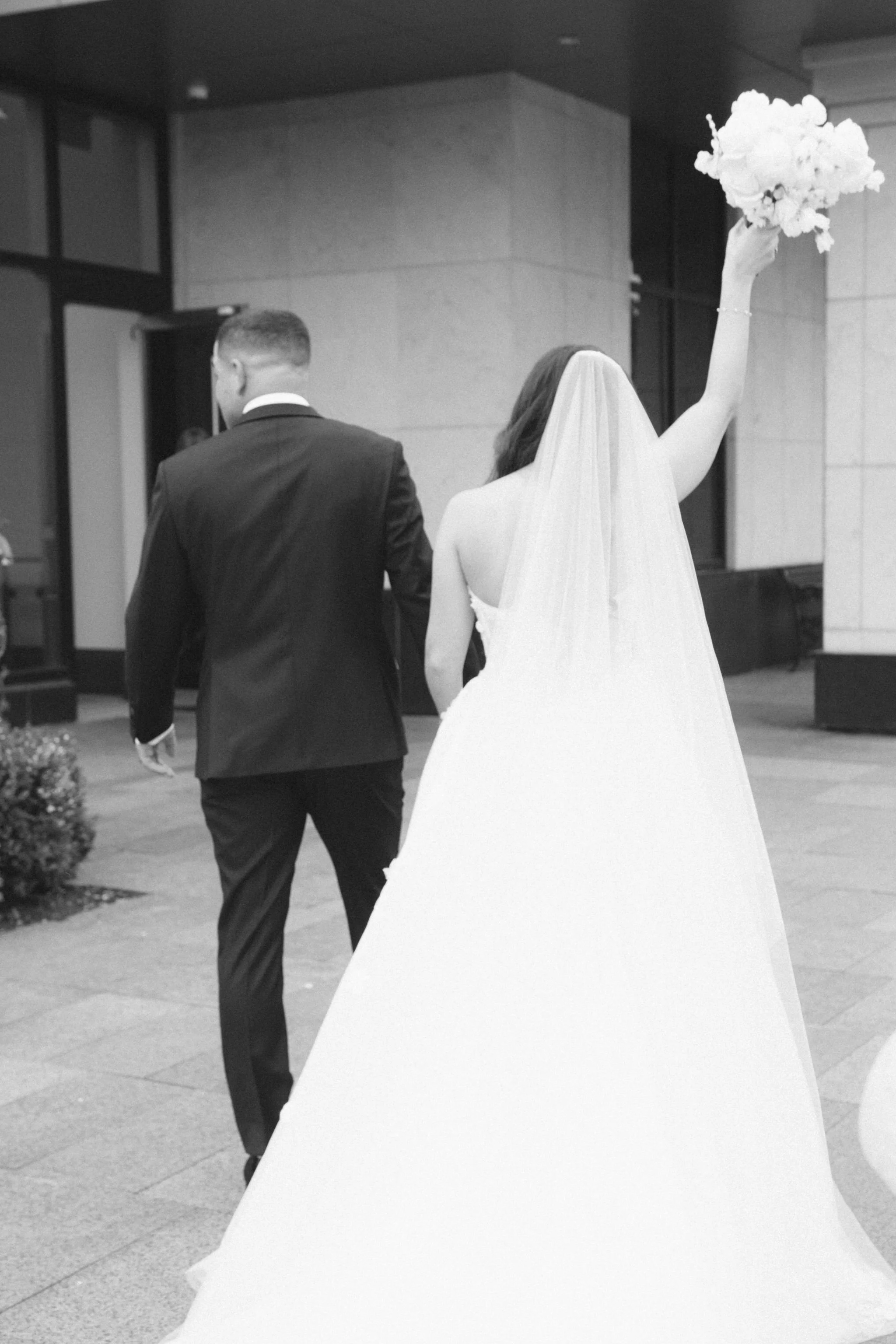 luxury-wedding-recessional-chateau-le-parc-outdoor-ceremony