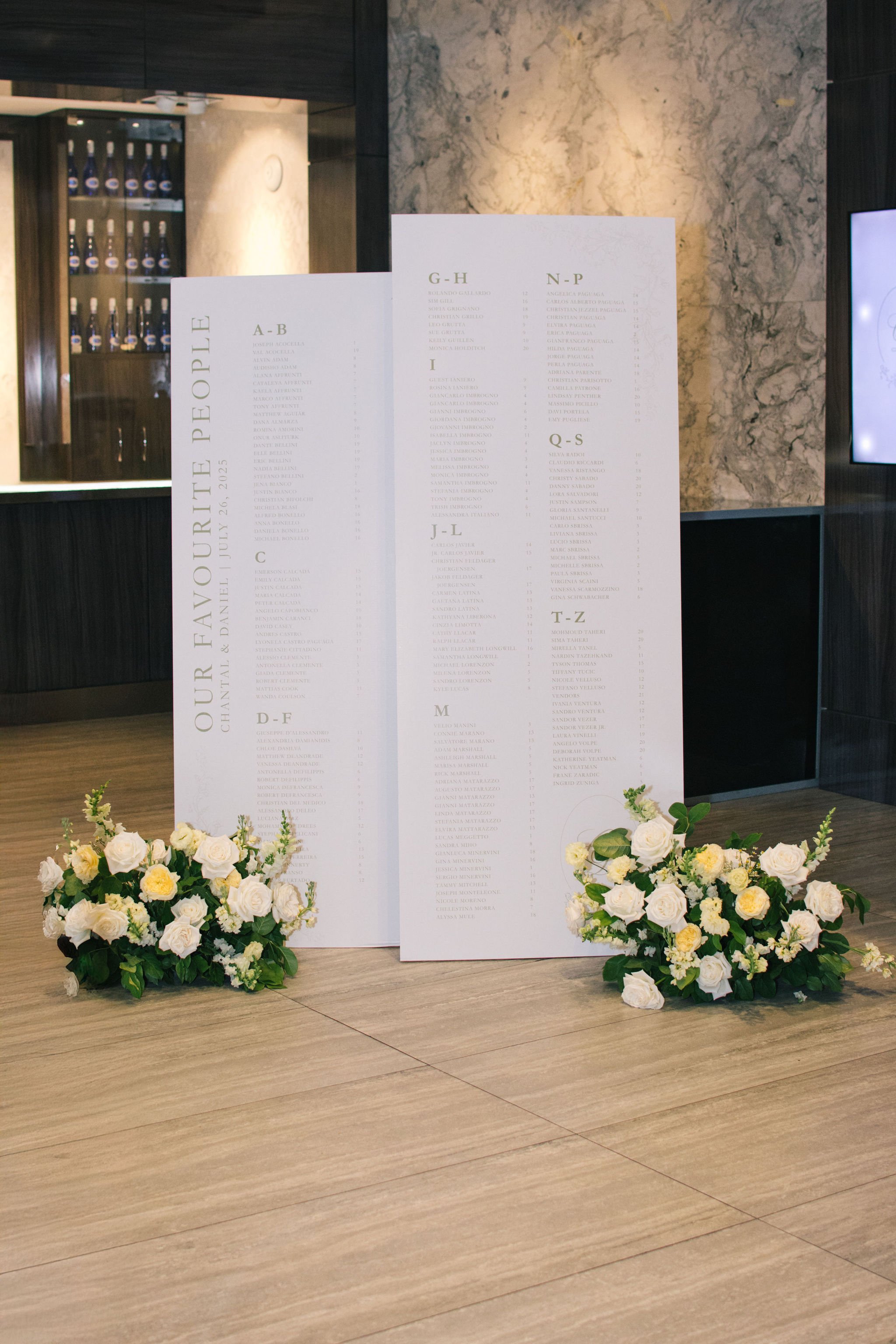 custom-seating-chart-wedding-cocktail-hour