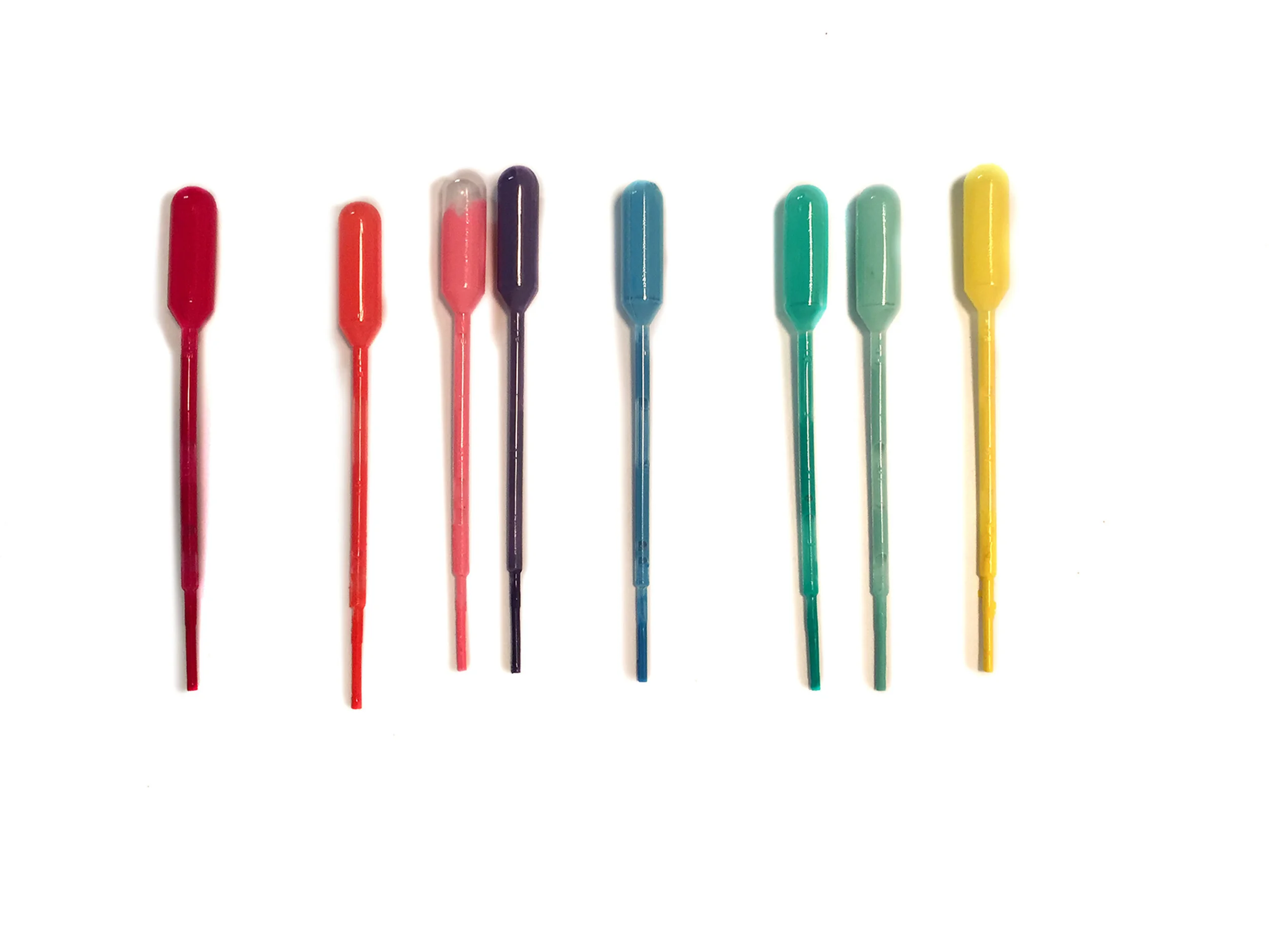 Pipettes full of polish