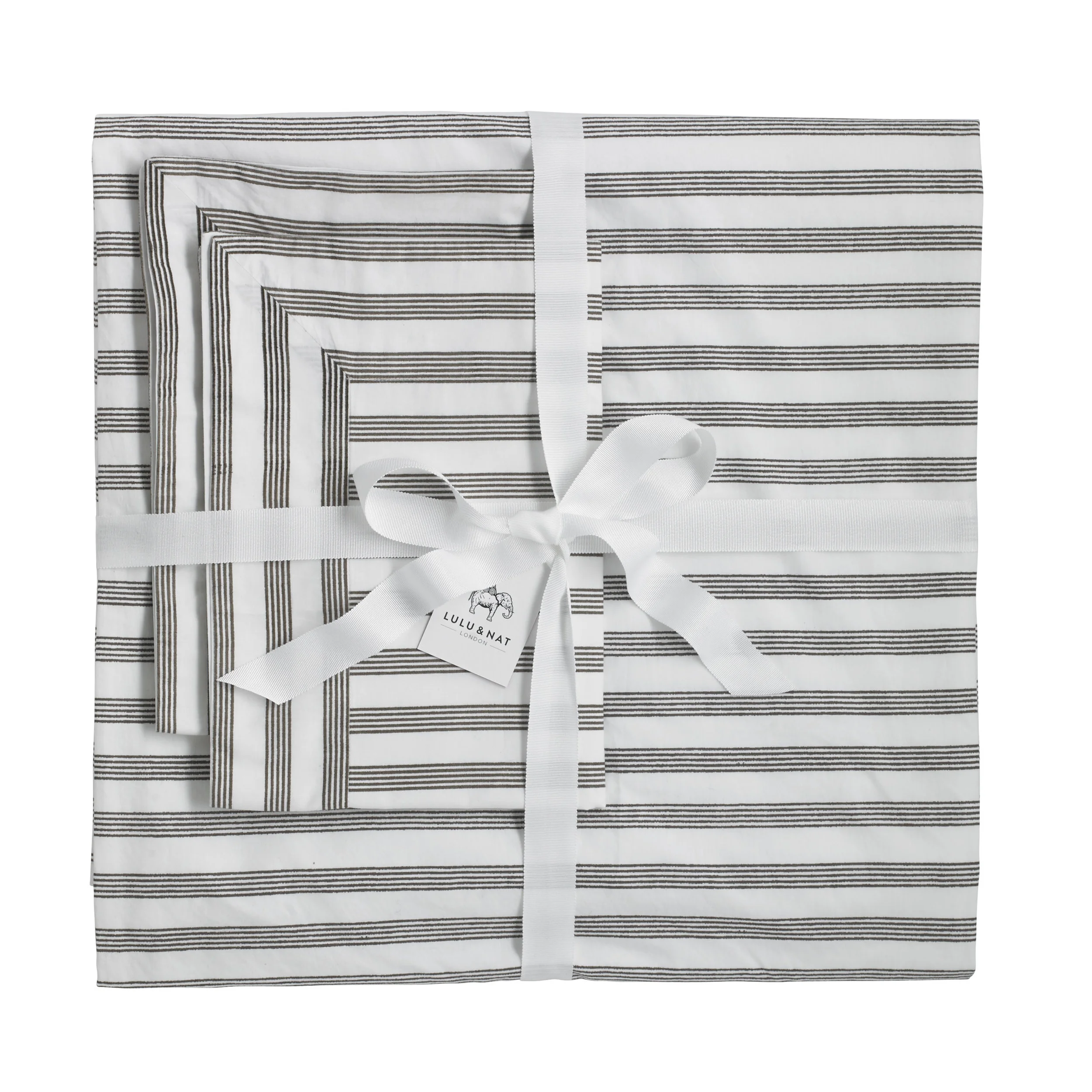 Adult grey stripe bedding