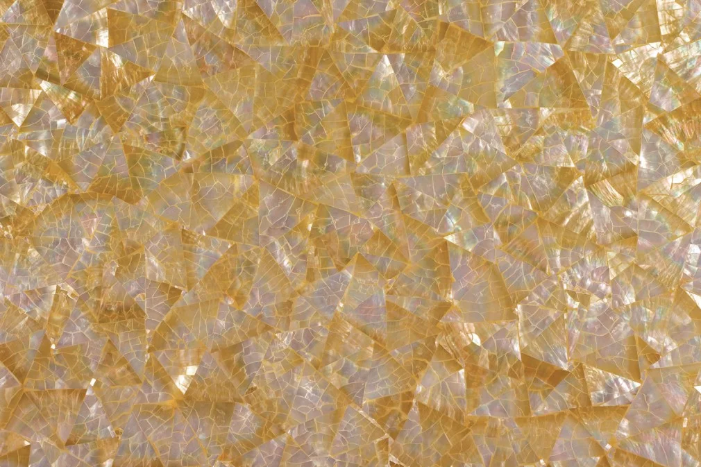 Golden Mother Of Pearl 3D Shellstone