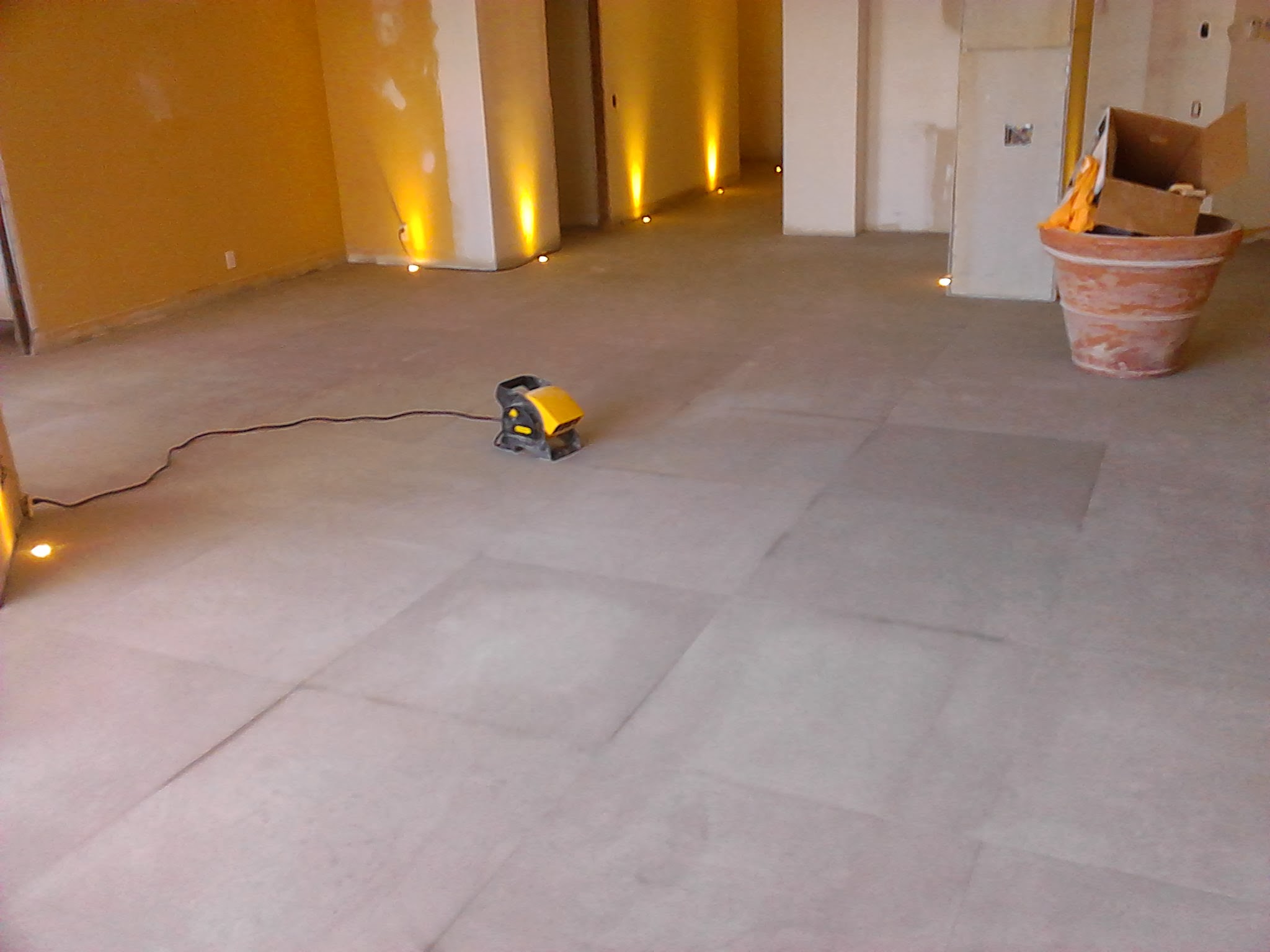  Battle ship grey limestone 36x36 grind leveled floor. 