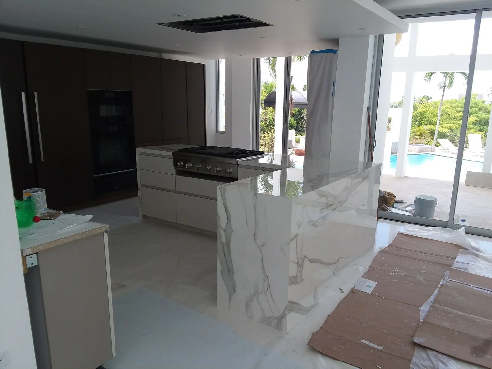  Calacatta block counter top installation finished product P4 