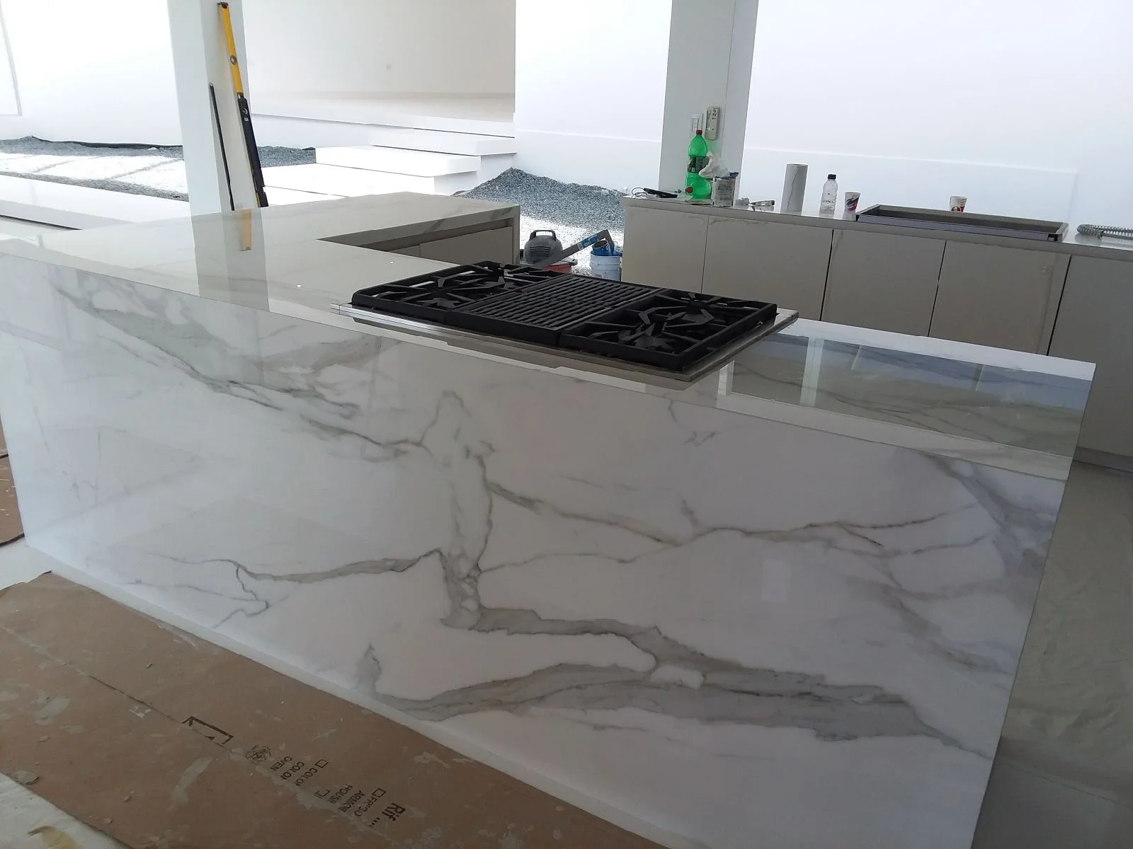  Calacatta block counter top installation finished product P5 