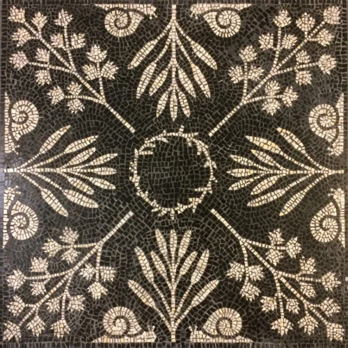 Herb Garden floor medallion - marble