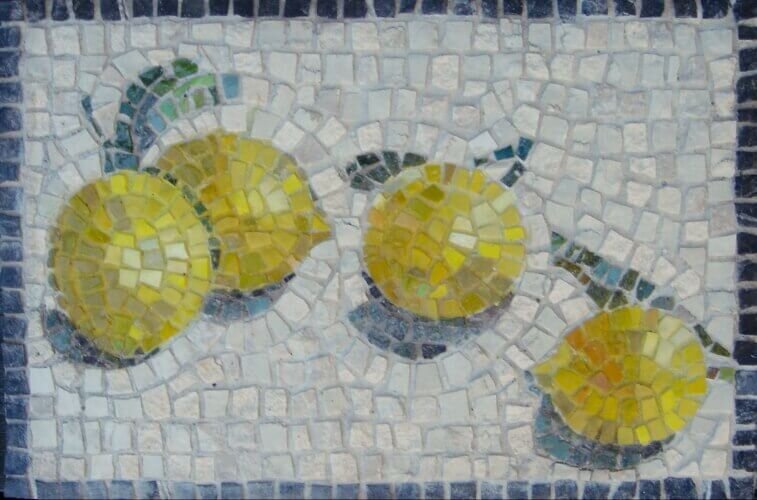 Lemon still life mosaic 