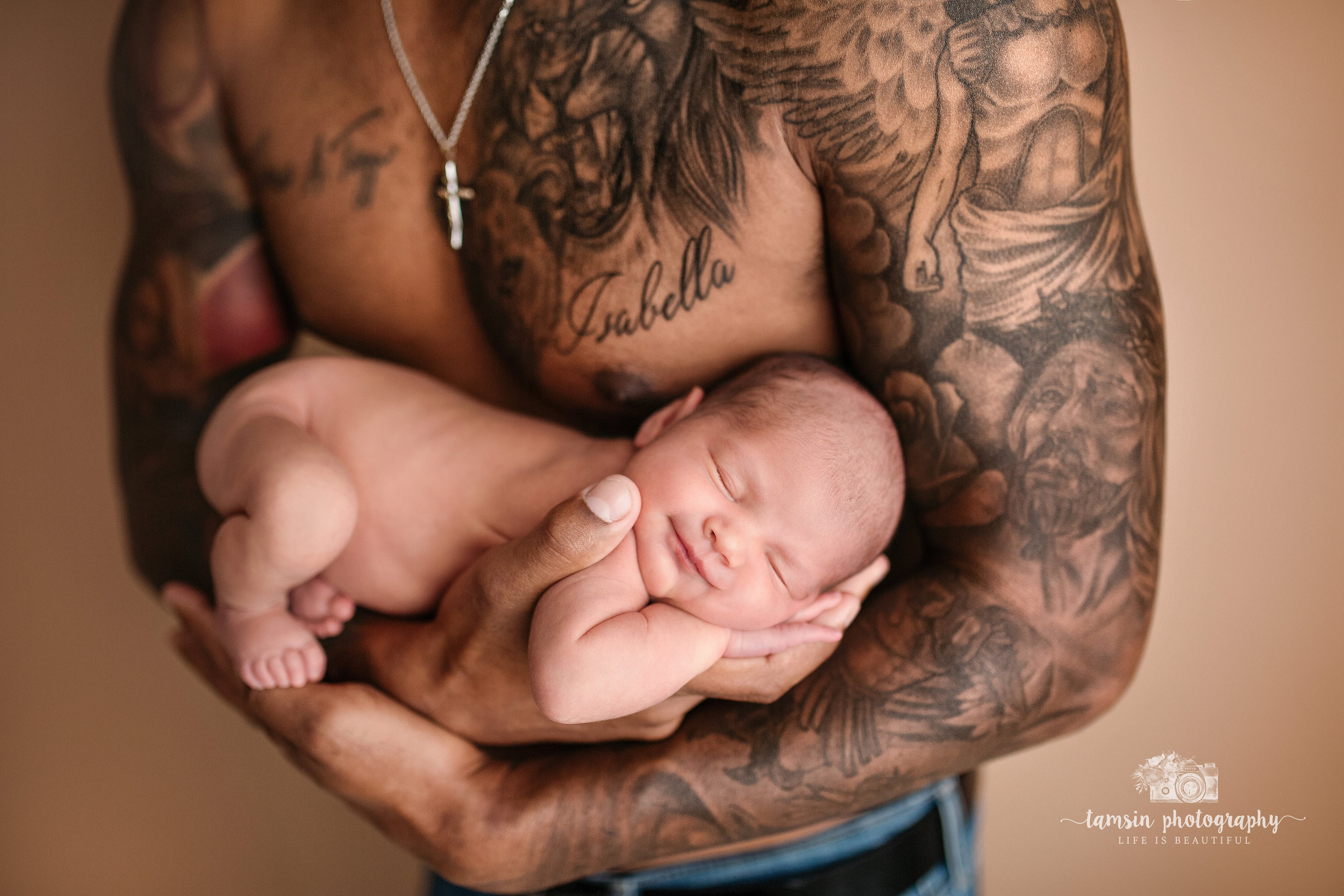 Father Daughter Dad Tattoos Newborn Baby Daddy Poses Baby.jpg