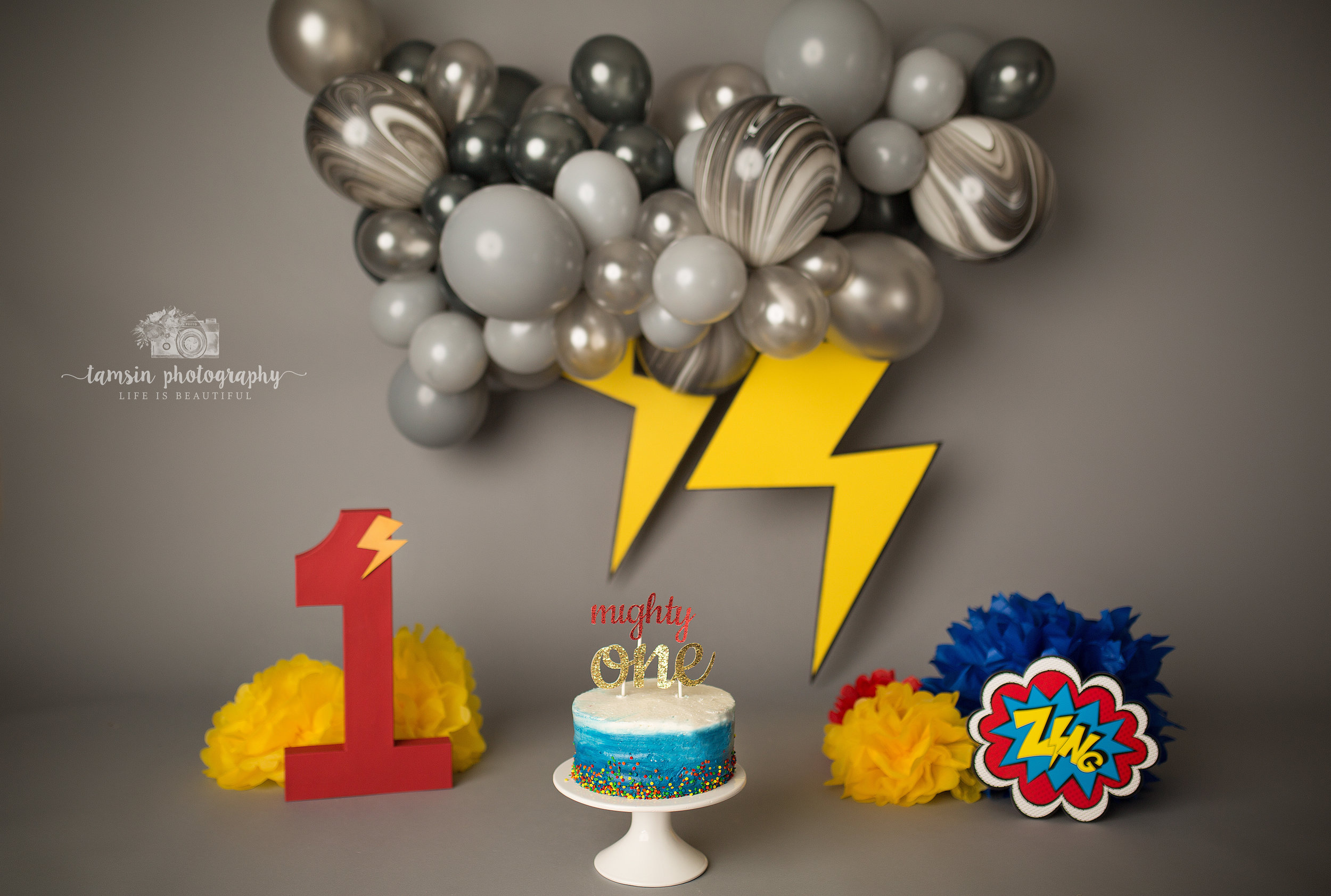 Thor Cake Smash Theme Photography Session Props Tamsin Photographer Birthday.jpg