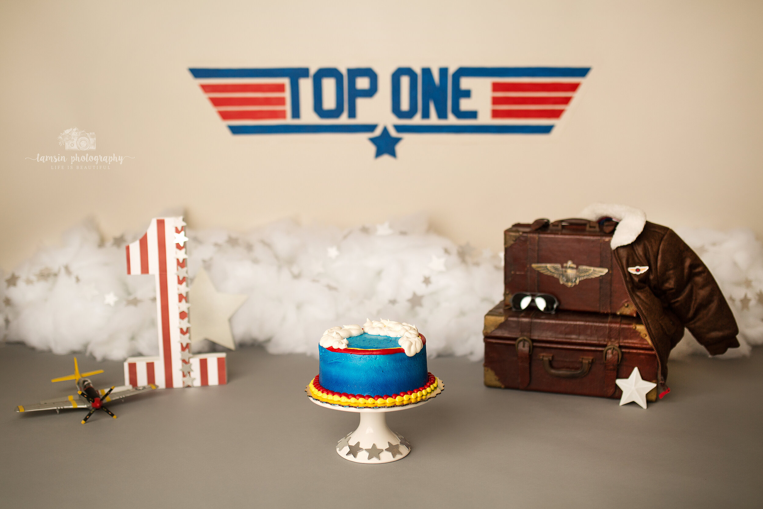 Top Gun One Cake Smash Boys Theme Maverick Goose TopGun Movie.jpg
