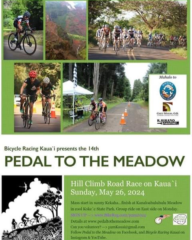 🌲🚴14th Annual Pedal to the Meadow!! 🚴🌲

Save the date and sign up to support our friend&rsquo;s at @bicycleracingkauai
