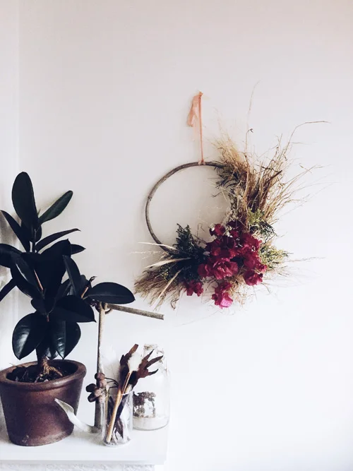 My ever-evolving wreath for 2018: it’s wild & free, like my heart.