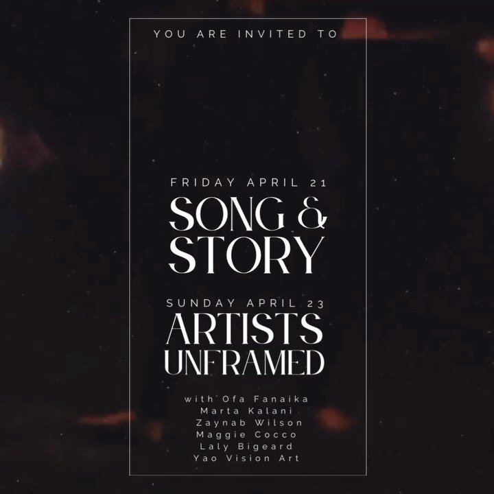 {ANNOUNCEMENT} Laly will be singing her song Stars at the Arts Unframed SONG &amp; STORY evening, Friday April 21. This will be her first public performance and it couldn&rsquo;t be with a more soulful collective of singer/songwriters from around the