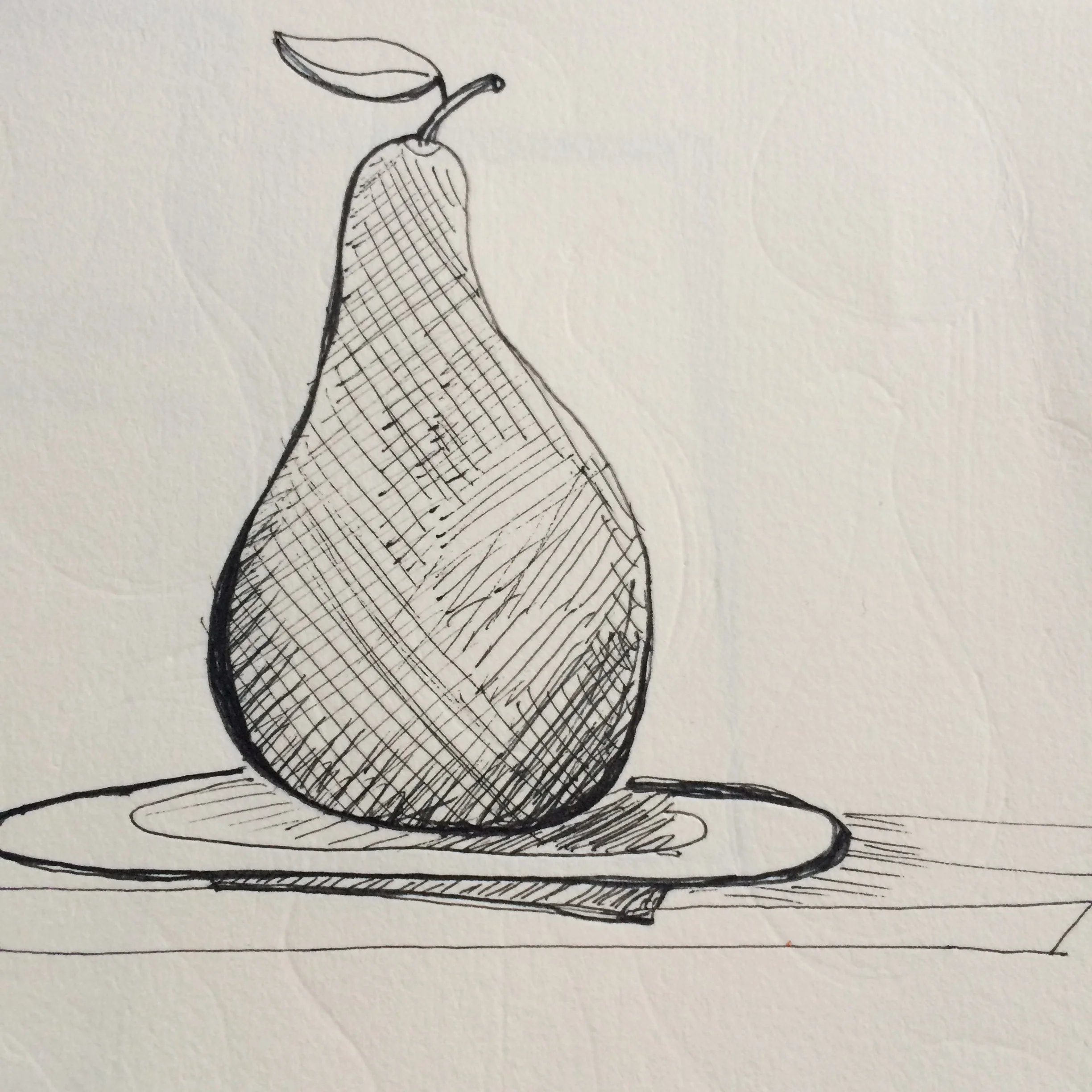Scratchy pen pear