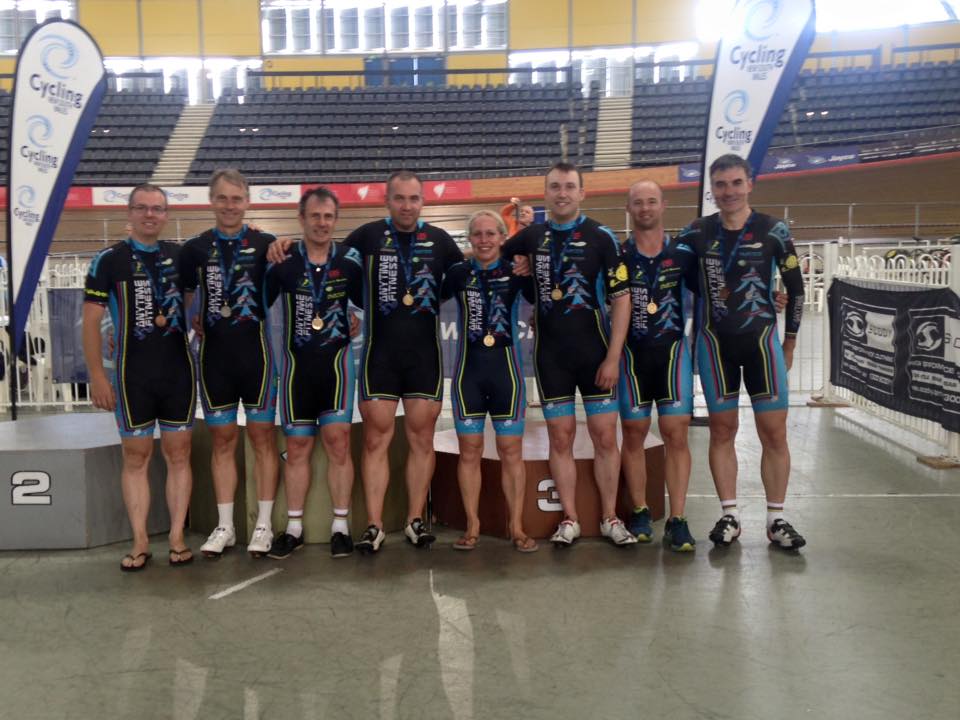 BiciSport Sprint squad - David Browne, Geoff Baxter, David Willmott, Nathan McLaughlin, Kirstie Dolton, Rod Chaplin, Mike Smith & Matt Glanville
