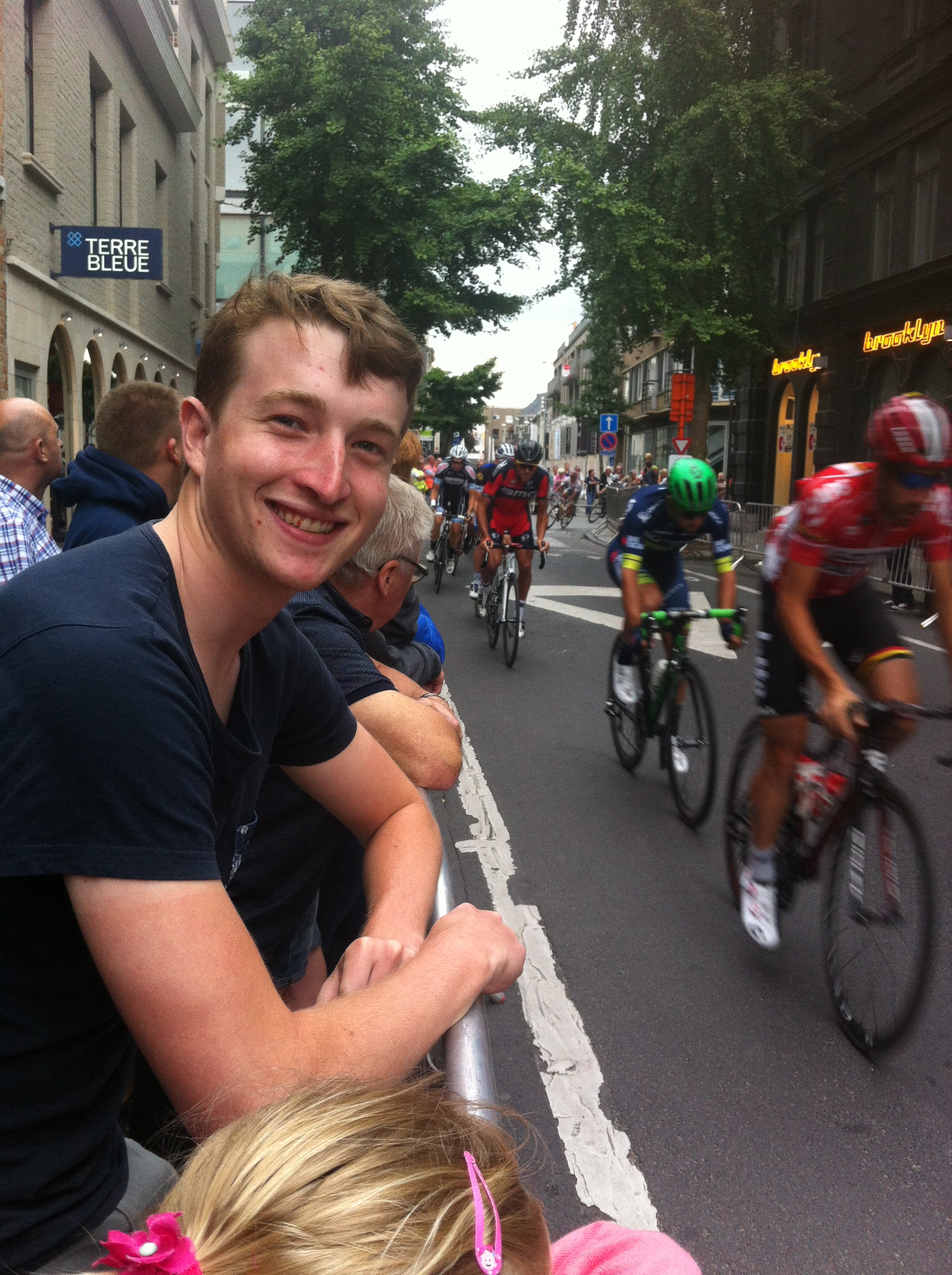 Conor at the Roeselare Criterium with Greg Van Avermatt, Michael Matthews, Thomas De Gendt & friends