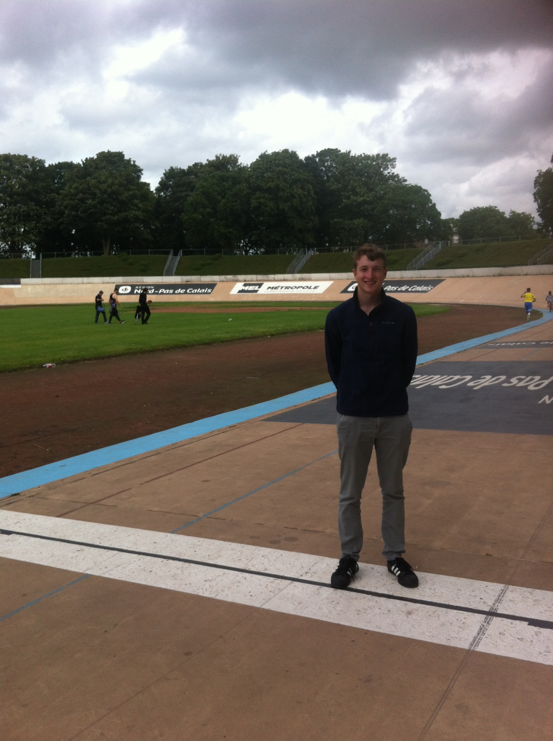 Roubaix Velodrome on the finish line of the Paris Roubaix Classic