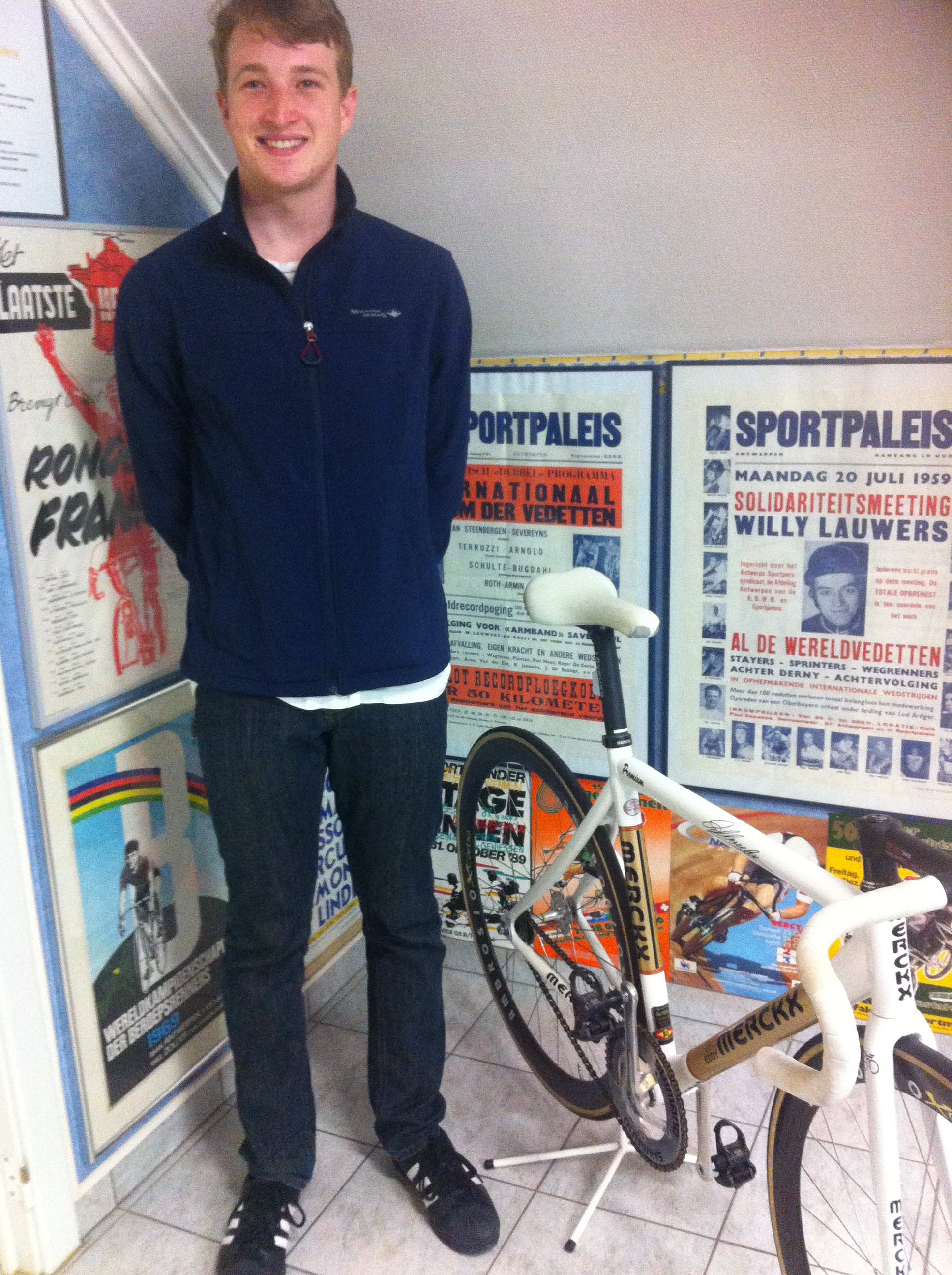 In amongst the countless posters was the last Eddy Merckx track bike used by Matthew Gilmore. Sweet.