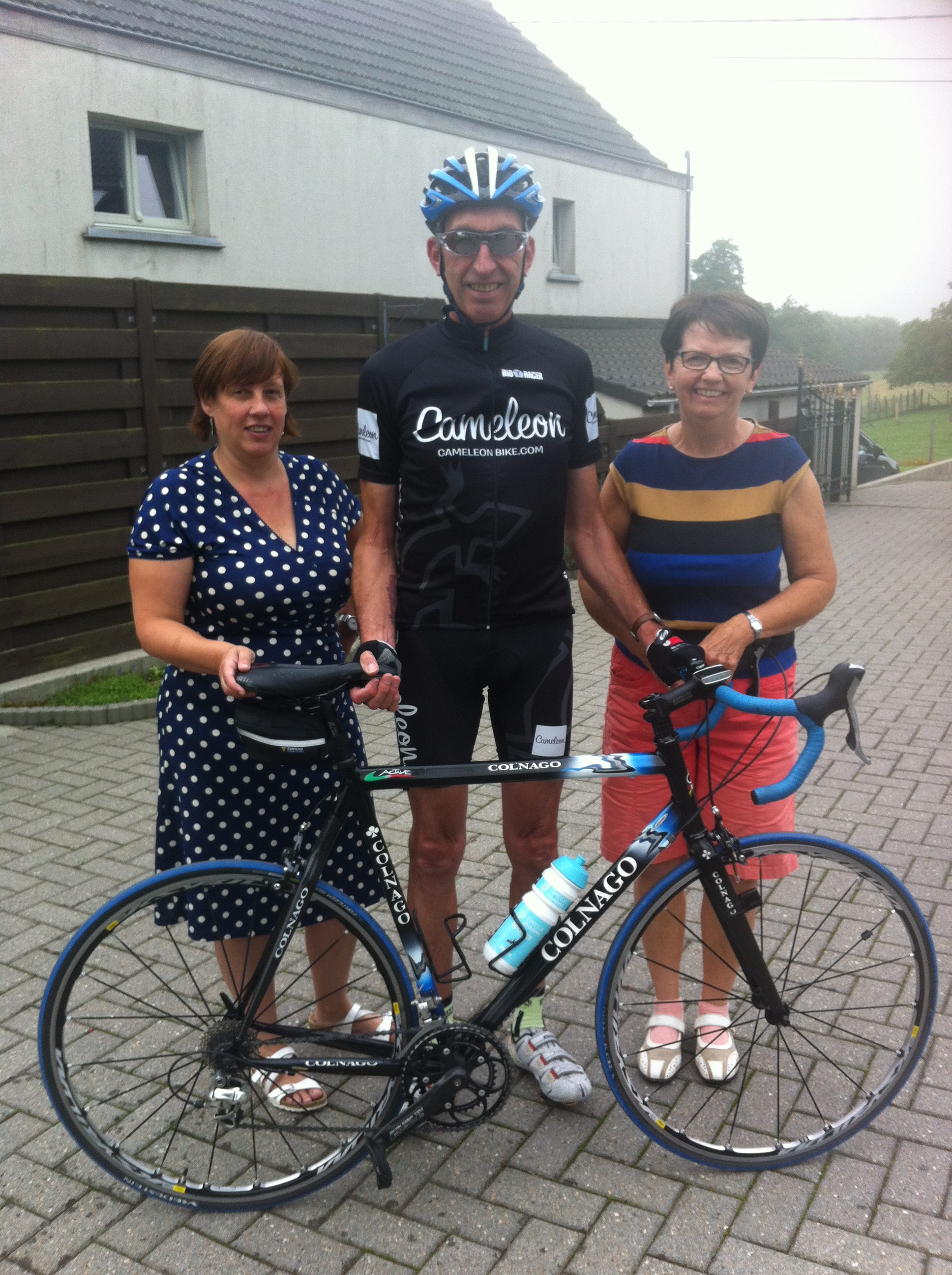 The extended Belgian family in Maarke Kerkem with Kathy, Julien & Lydie