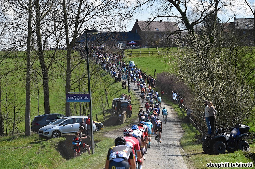 The Haaghoek cobbles outside Oudenaarde feature in every Flemish Spring Classic