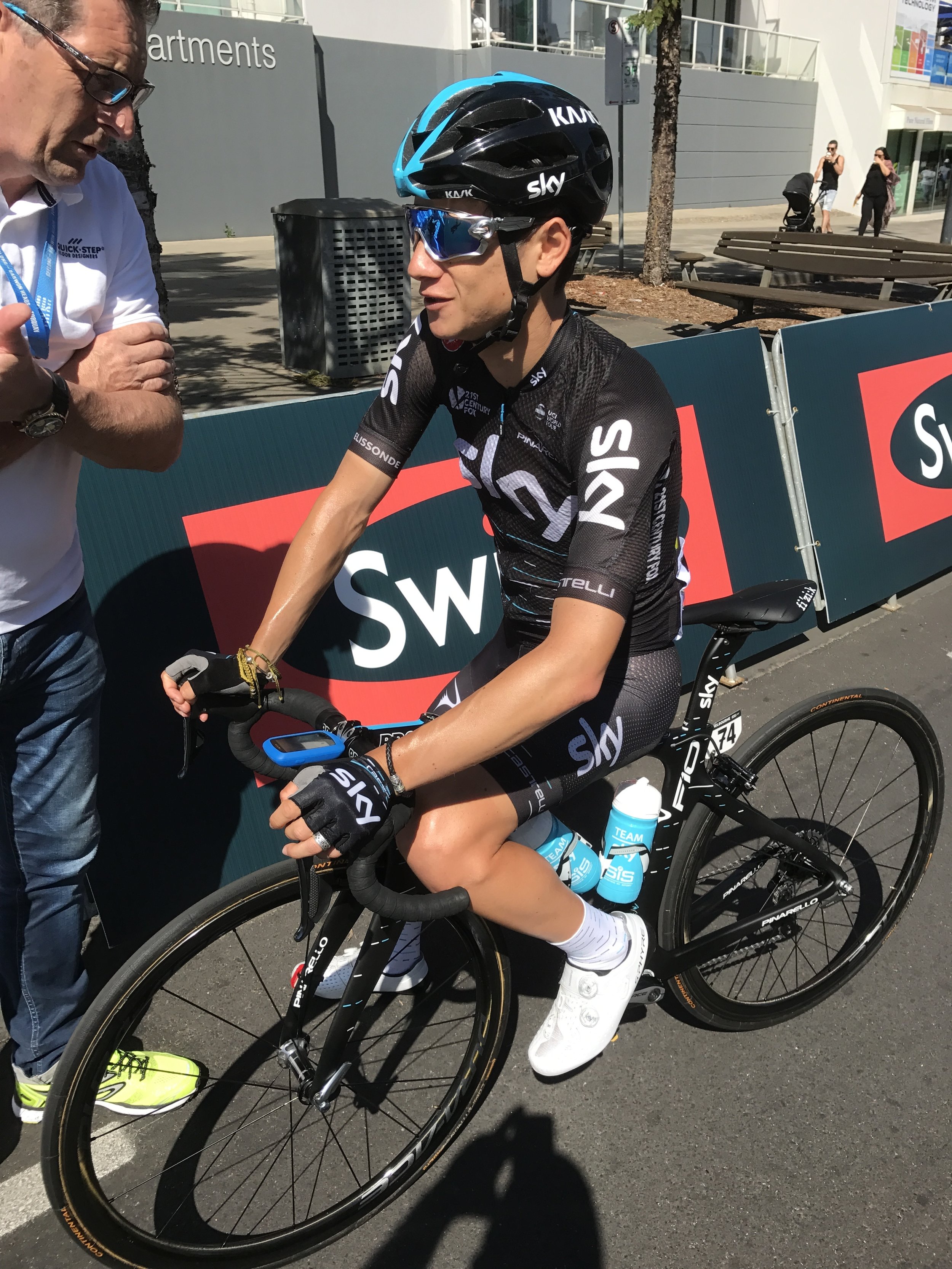 Cadel Evans 2017 - Kenny Eissonde (Sky) before the start