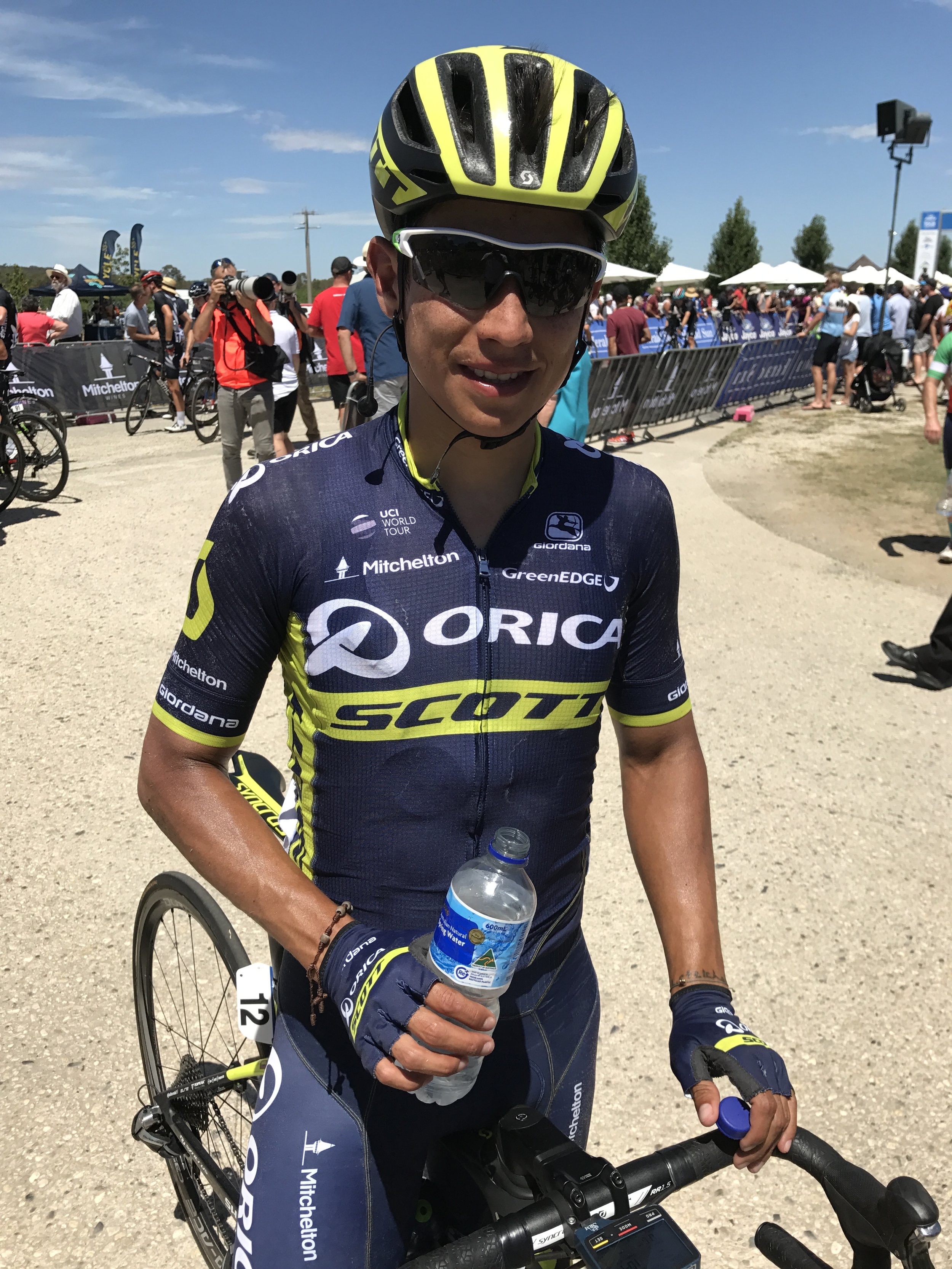 HST 2017 Stage 3 - Esteban Chaves at Mitchelton Winery finish