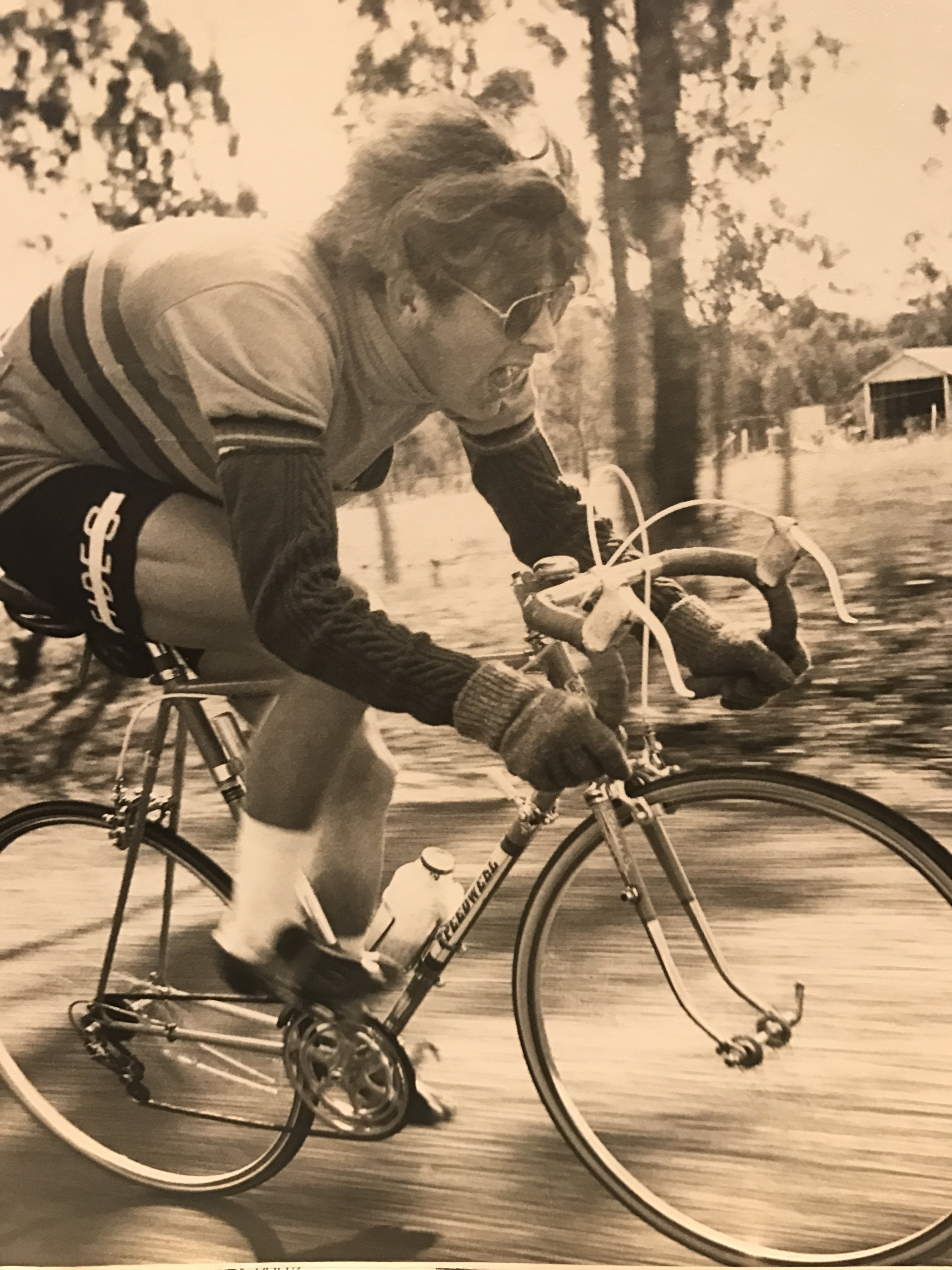 Canterbury CC Reunion - See story below on the recent Canterbury CC Reunion held at Star City. The picture above is Stephen Brooks from the early 1970's in the Canterbury Cycling Club 2 Day Tour held around Thirlmere and Picton. Canterbury CC went on to become the Bankstown Sports Cycling Club based at the Dunc Gray Velodrome. Yes ... Steve had the whole Michael Hutchence Hair Thing happening plus the very retro arm warmers ... 