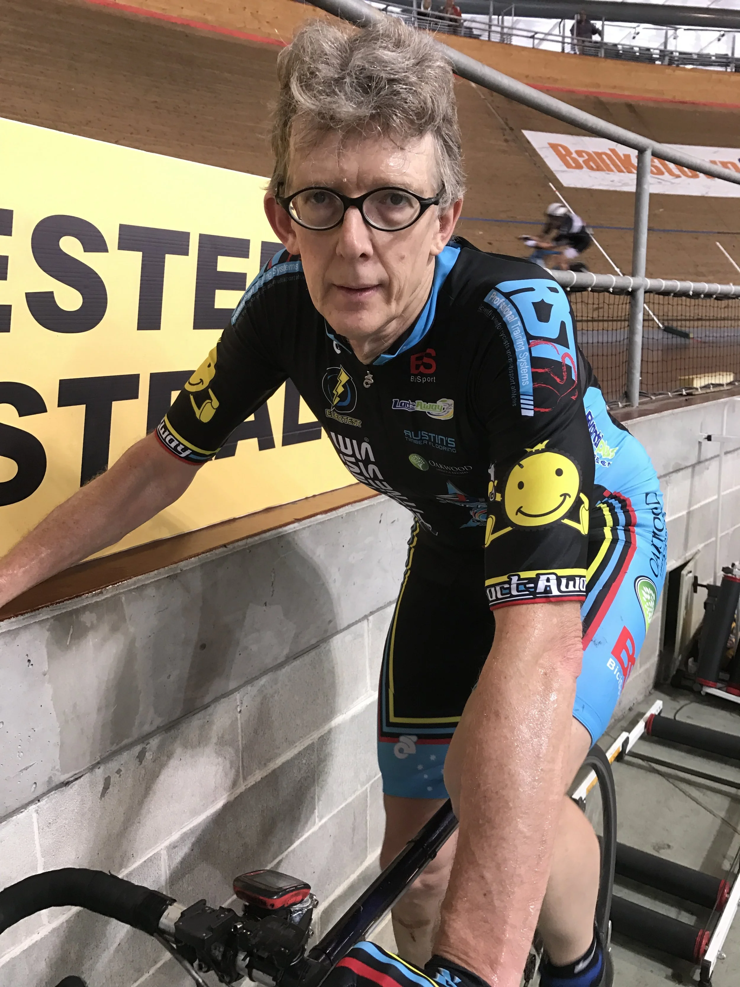 National Masters Track 2017 - Peter Verhoeven on the rollers after the M6 Individual Pursuit