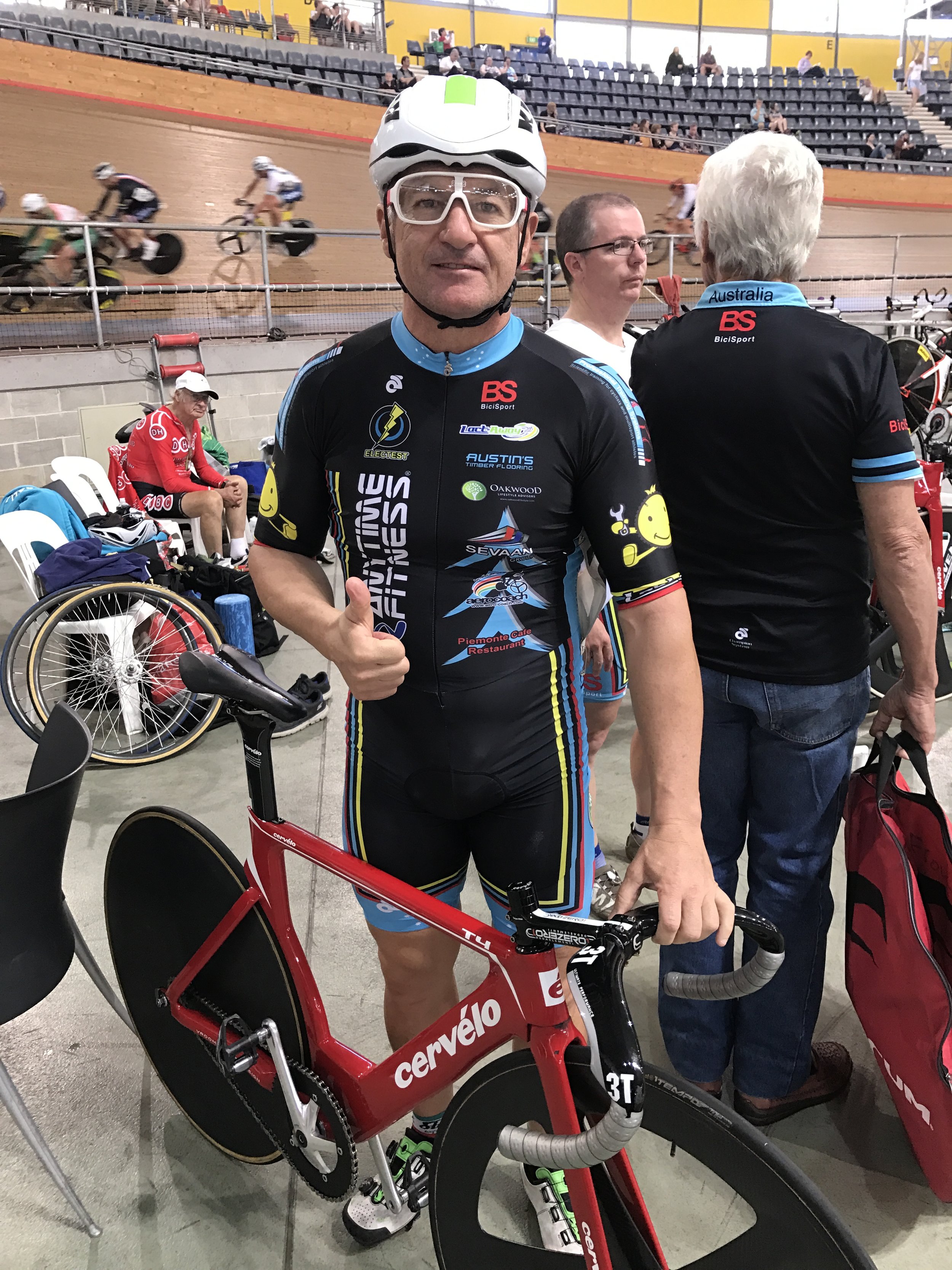 National Masters Track 2017 - Anthony Colantonio before the M6 Pointscore