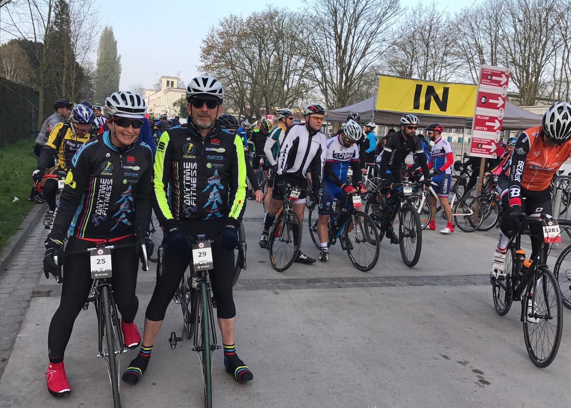 Paris Roubaix Cyclosportive 17 - at the start adjacent to the Roubaix Velodrome