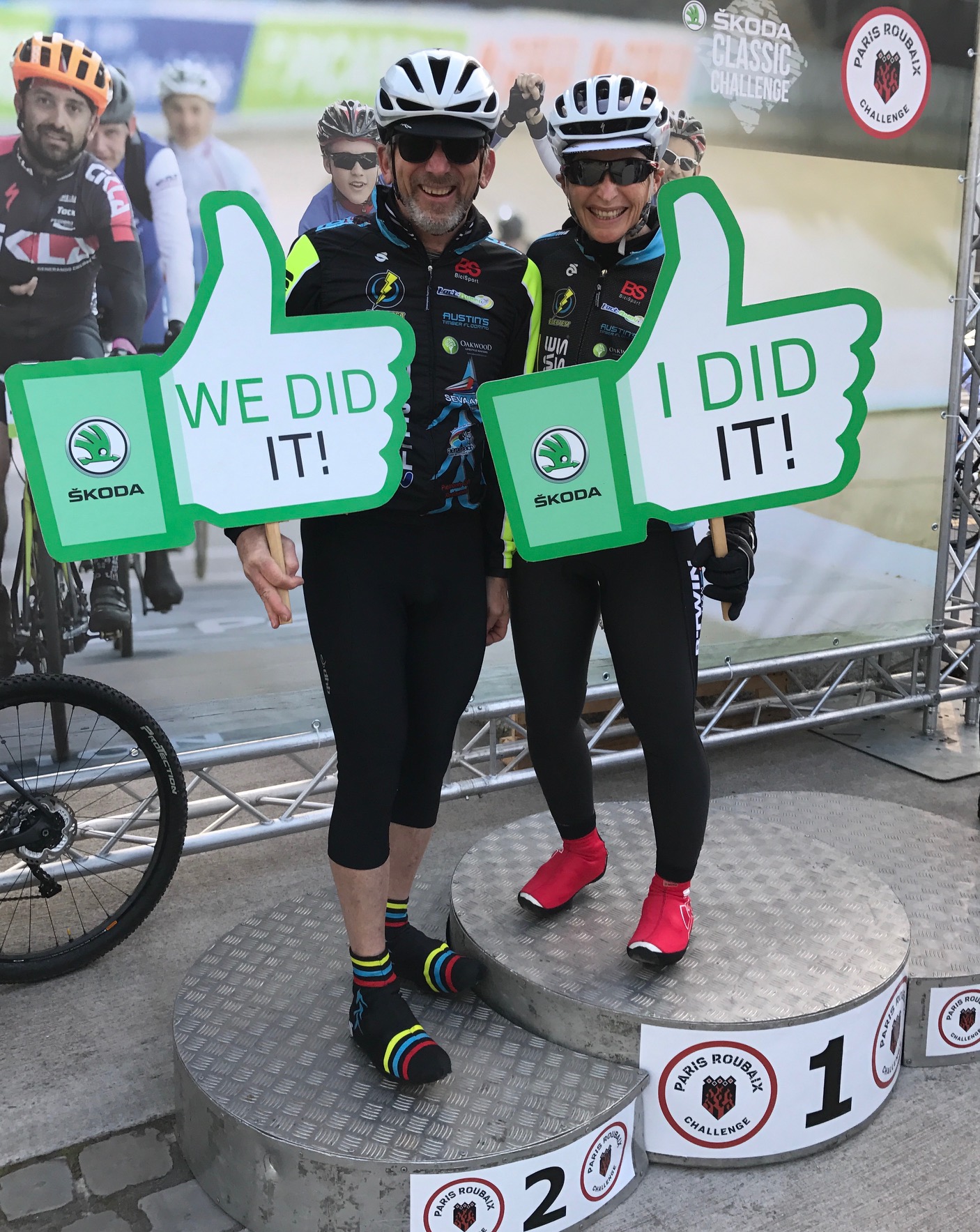 Paris Roubaix Cyclosportive 17 - Graham & Sue Tierney