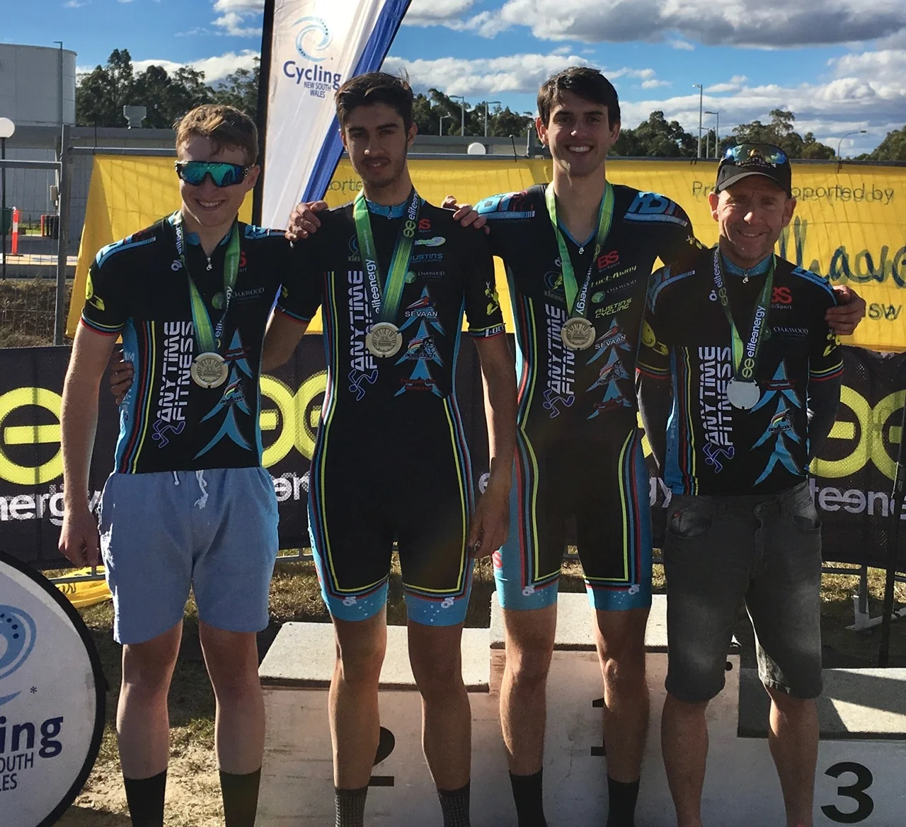 Nowra 17 - Sassafras Challenge Elite Team on the TTT podium