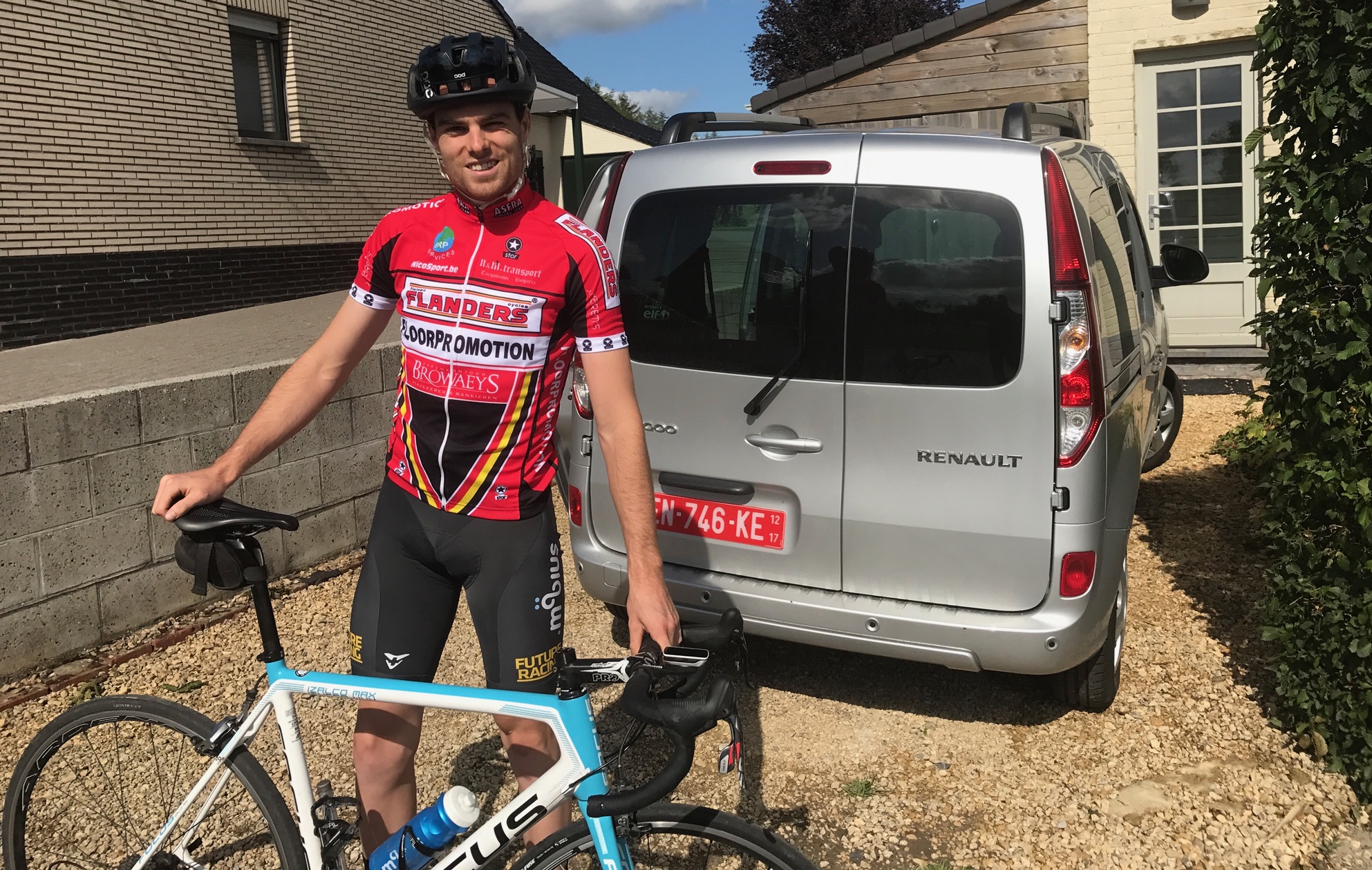  Peter Livingstone at the Kokerelle B & B at Maarke Kerkem near the Eikenberg climb