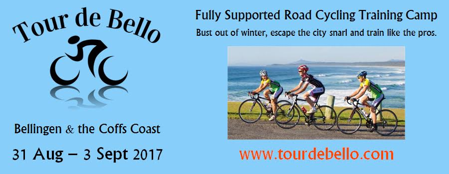 Tour de Bello reservations close at the end of July, so don't miss out on your spot. This is a fantastic 4 day training camp in the Coffs Harbour region hosted by Alex Simmons (BiciSport). 