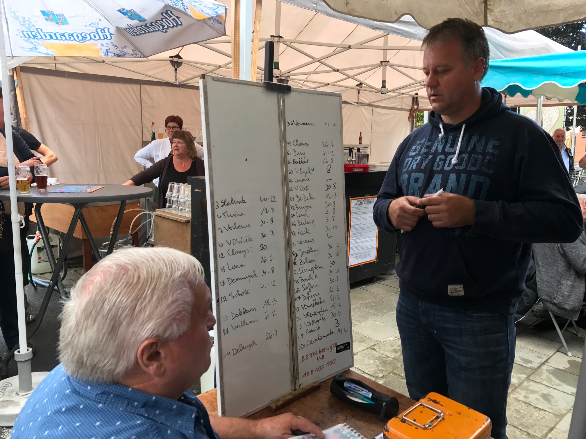 Beernam 17 - Belgian bookmakers in action at the Beernam kermesse. What price for Peter van der Livingstone at the next Flemish kermesse ?