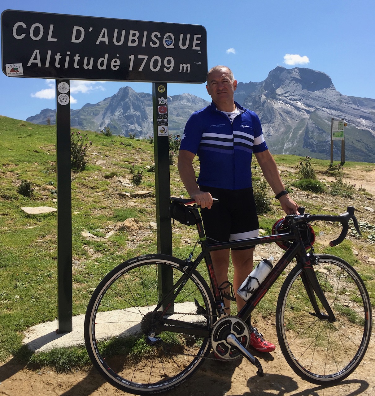 D'Aubisque 17 - Anthony Colantonio having already climbed the Col du Tourmalet then the Col D'Aubisque was next on the bucket list
