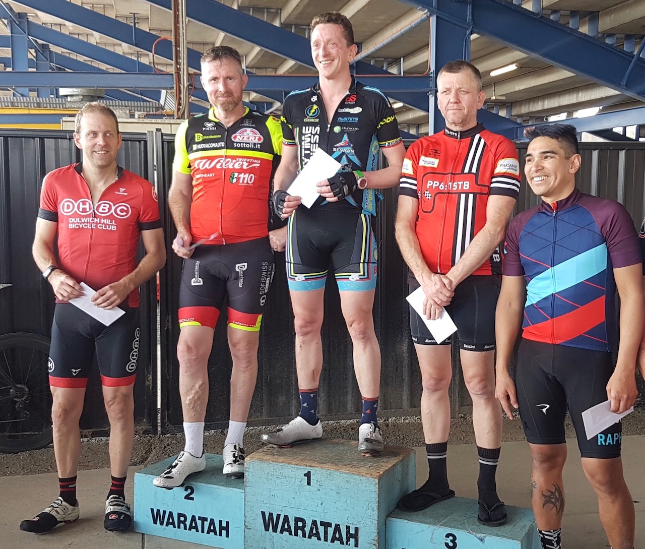 Eastern Creek Raceway (Waratah Masters) on 24 September - Tom Green (BiciSport) took a fine win in a 2 man breakaway.
