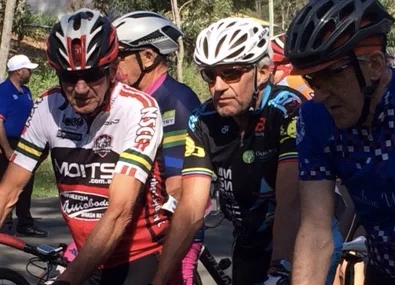 Masters Road Championships 17 - Ian Grainger at the M8 Criterium at the Nerang Criterium Circuit. Australian legend from the 1970's Danny Clark took the M8 win