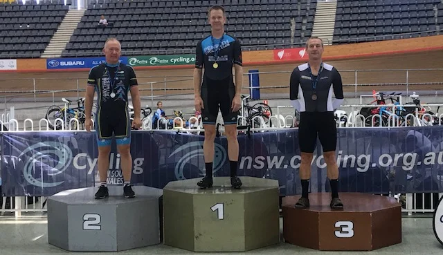 NSW Masters Track 18 - Graham Cockerton took Silver in the M5 Scratch Race 
