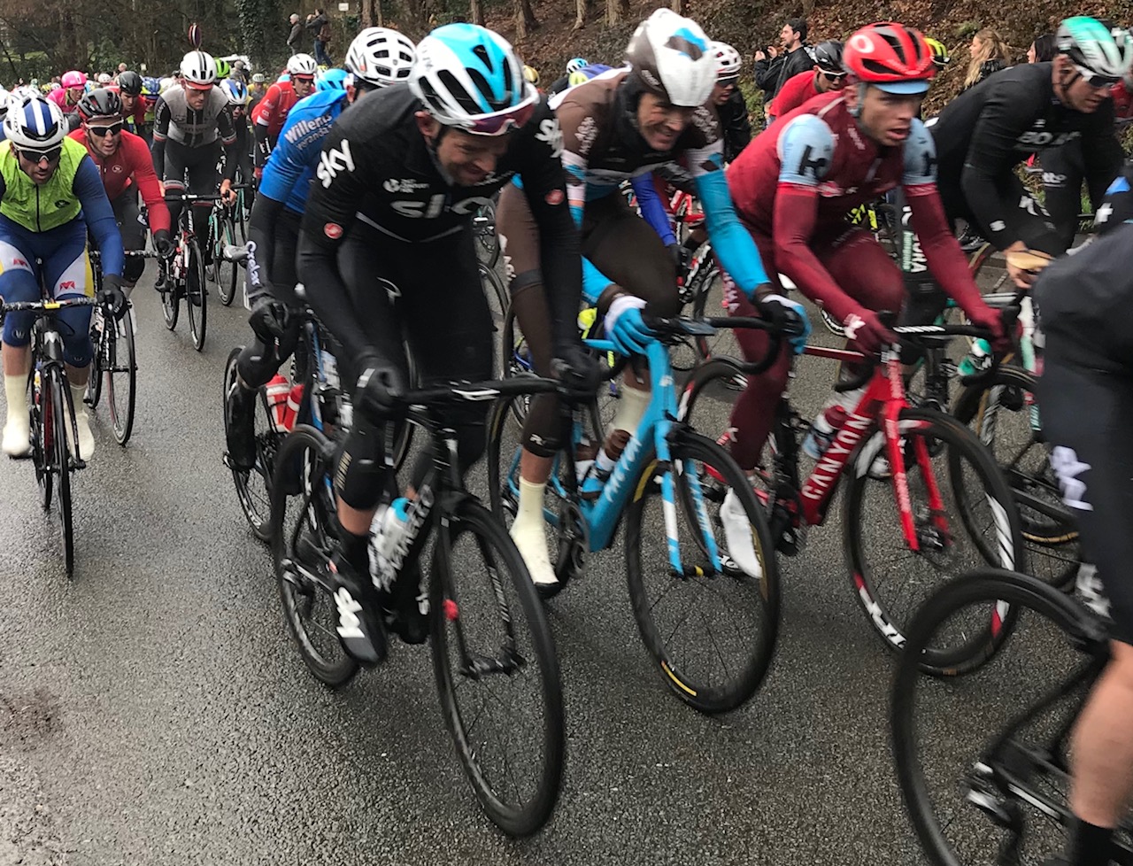 BiciSport in Flanders 18 @ 28 Mar - Dwars Door Vlaanderen (Across Flanders) Classic climbed the Kruisberg twice in slippery & cold conditions. There were few who were looking comfortable. 