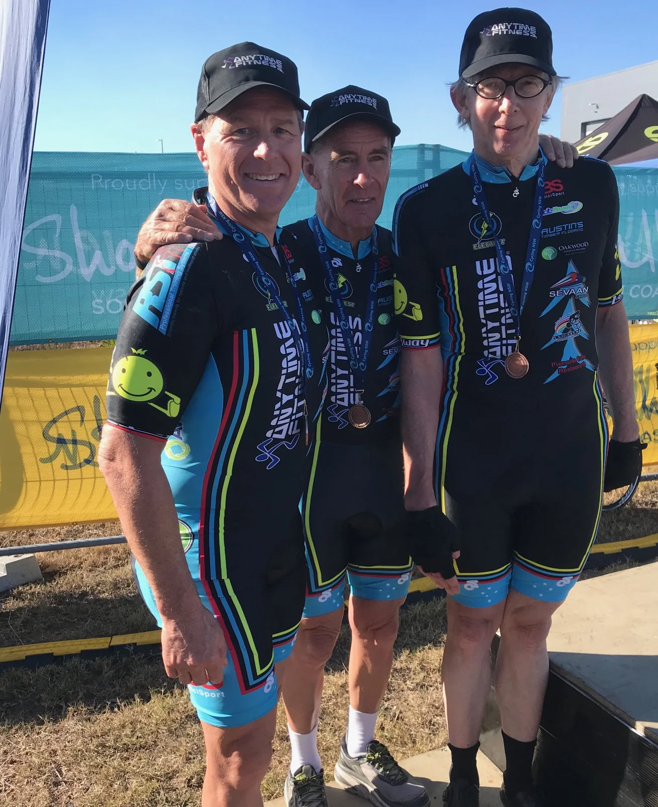 Nowra Team Time Trial Championships @ 21 July - The 180+ BiciSport Masters team took the Bronze medal with Peter Budd, Mike Lawson & Peter Verhoeven